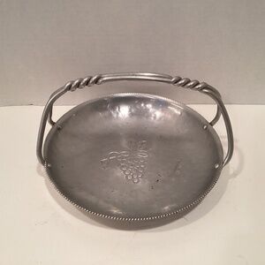 Buenilum Vintage MCM Handled Hand Wrought Aluminum Tray